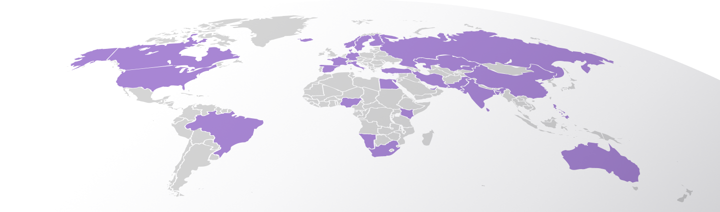 MasterMyLife global footprint map — coaches from 30+ countries